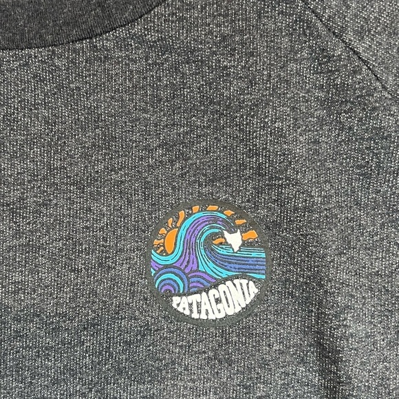 Patagonia Large Soft Cotton Crewneck Sweater Large Logo Cool Vibes EUC - Picture 6 of 10